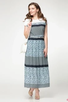 Платье УТИЛЬ PANDA 382080 бело-синий