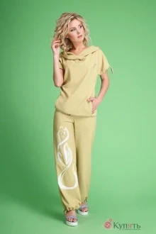 Брючный костюм Euromoda 099 оливка