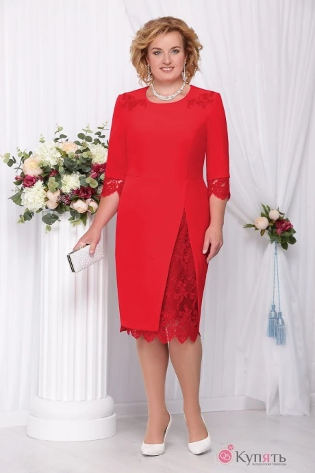 Платье Нинель Шик 261 красный/нов #1