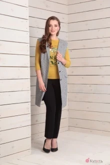 Брючный костюм Ksenia Style 1307 горчица