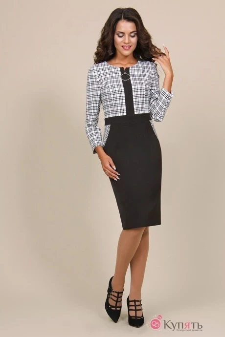 Платье ALANI COLLECTION 595 черно-белый #1