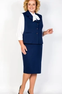 Юбочный костюм TricoTex Style 1736 т. синий двойка