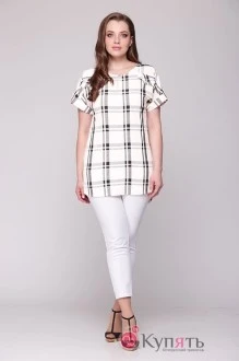 Блузка, туника, рубашка Ладис Лайн 843 белый