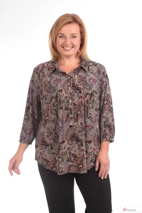 Блузка, туника, рубашка Diamant 1192 фиолетовый фон #1