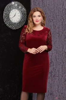 Платье LeNata 11815 бордо
