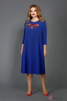 Платье Ольга Стиль С420 василёк