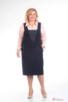 Платье УТИЛЬ Pretty 604 розовая рубашка/синий сарафан