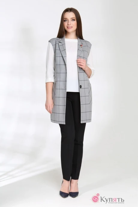 Брючный костюм Магия Моды 101 6серый/черный/белый #1