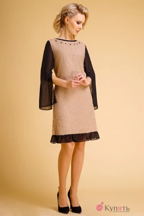 Платье Euromoda 129 бежевый #1