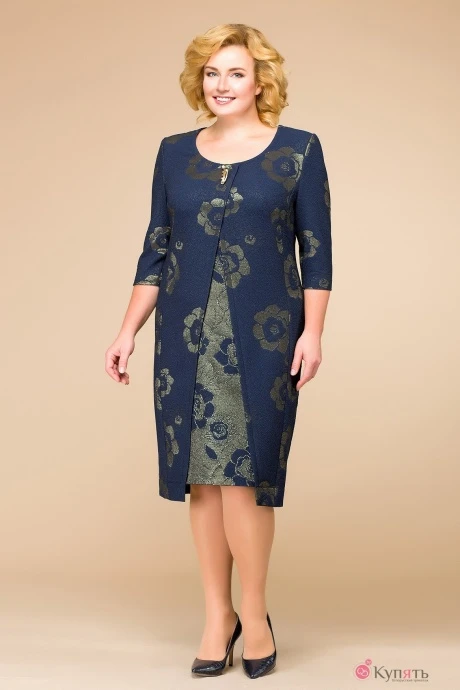 Платье Romanovich Style 1-1509 синий/золото #1