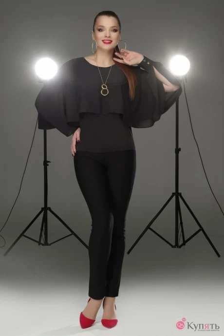 Блузка, туника, рубашка DiLiaFashion 0088 черный #1