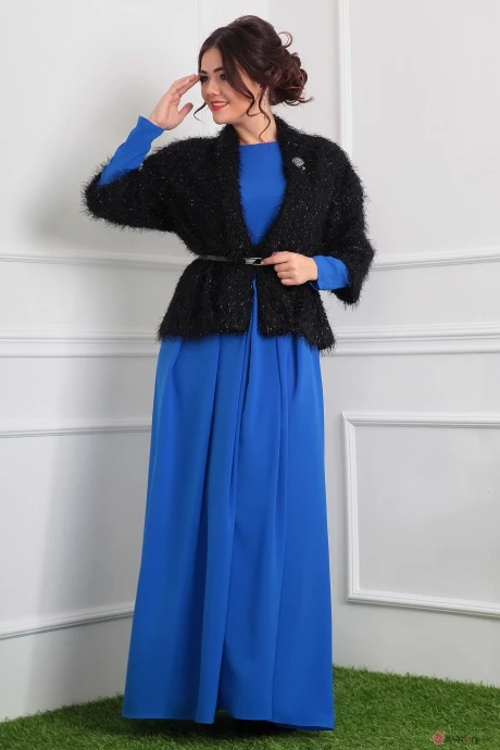 Платье Мода-Юрс 2378 черный/синий #1