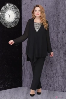 Брючный костюм LeNata 21833 черный