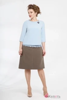 Юбочный костюм Магия Моды 1285 голубой