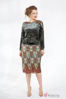 Юбочный костюм Магия Моды 1293 зелень