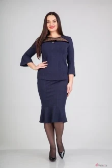 Юбочный костюм Elletto 5010 синий