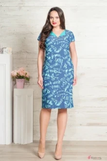 Платье Moda-Versal 1627 бирюза+синий