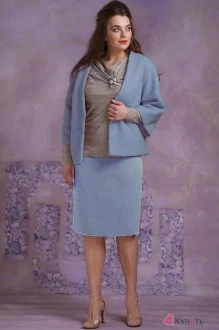 Юбочный костюм Магия Моды 1283голубойс хаки