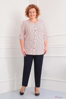 Брючный костюм Асолия 1139 пудра