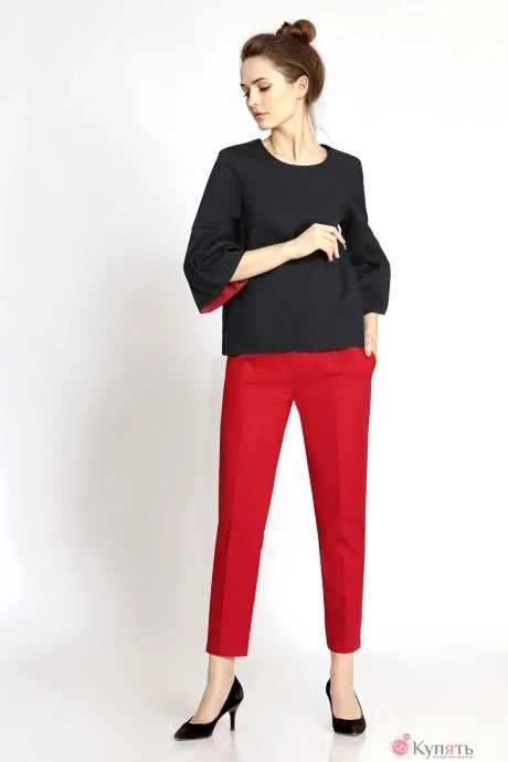 Брючный костюм УТИЛЬ PiRS 343 красные брюки/чернильно-синий блузон #1