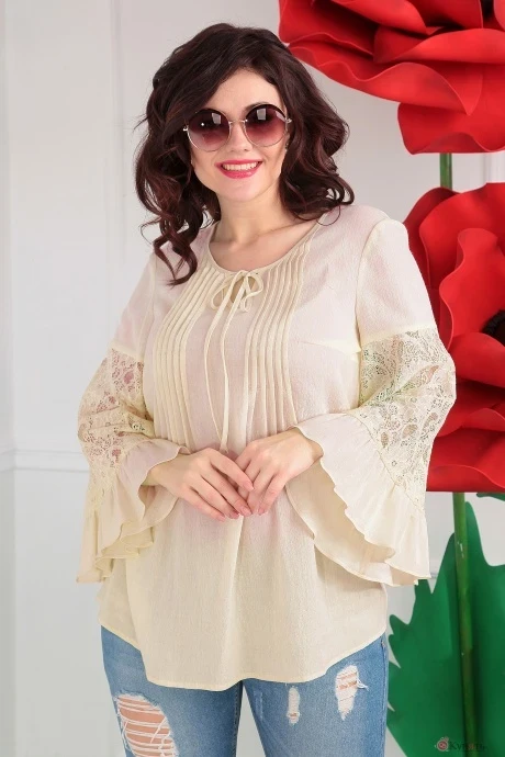 Блузка, туника, рубашка Мода-Юрс 2345 персик #1