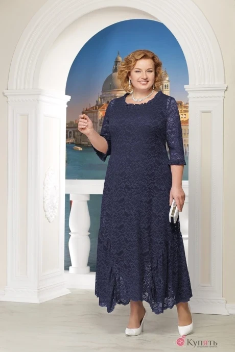 Платье Нинель Шик 5616 тёмно-синий #1