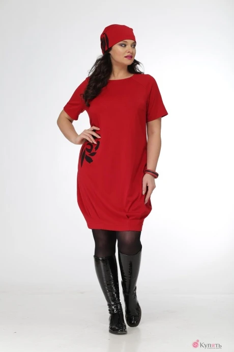 Платье MALI 427 темно-красный #1