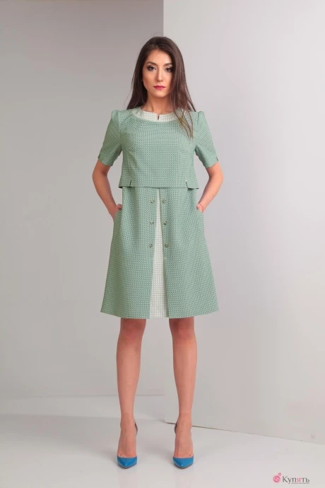 Платье TVIN 7405 зеленый #1