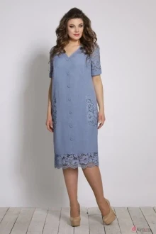 Платье Галеан-стиль 576 синий