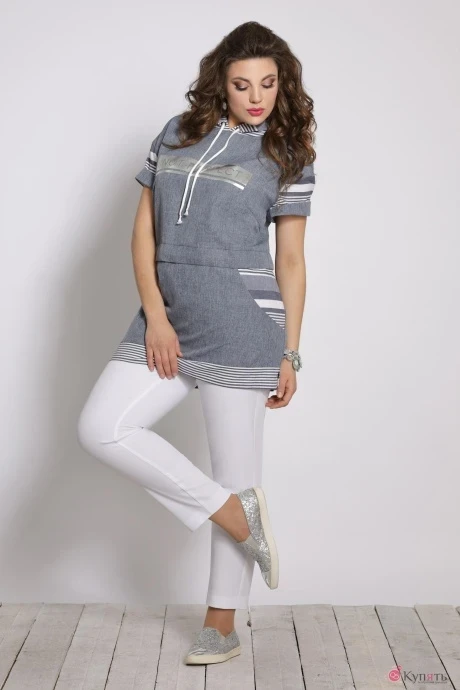 Брючный костюм Галеан-стиль 644 синий #1