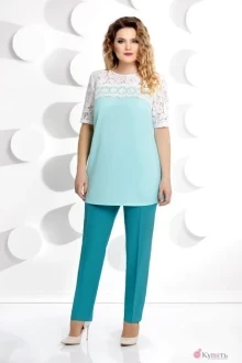 Брючный костюм Мублиз 222 бирюза