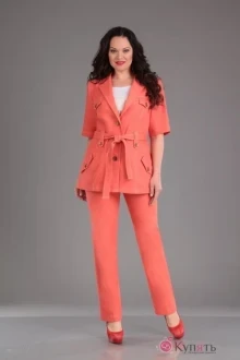 Брючный костюм Ива 923 коралл