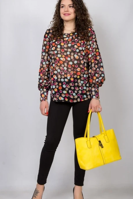 Блузка, туника, рубашка TricoTex Style 01-18 блуза горох #1