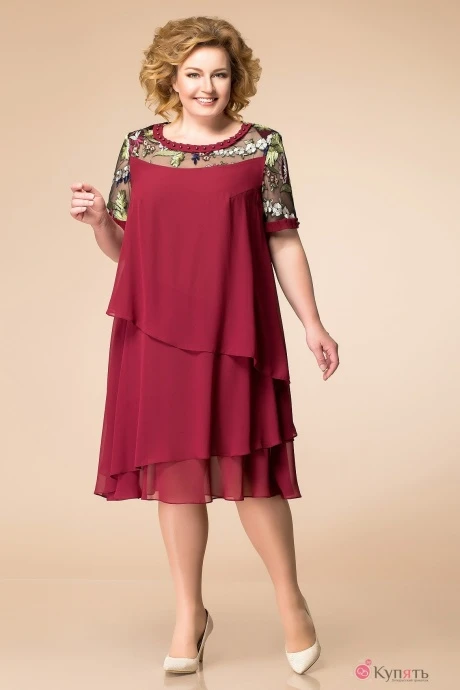 Платье Romanovich Style 1-1498 светло-бордовый #1