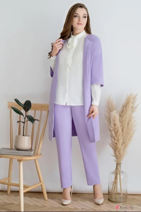 Брючный костюм ЮРС 18-767-6 лаванда #1