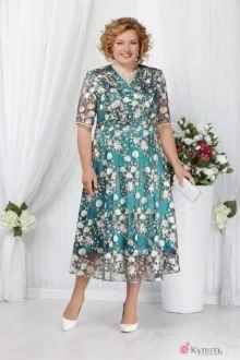 Платье Нинель Шик 2155 изумруд