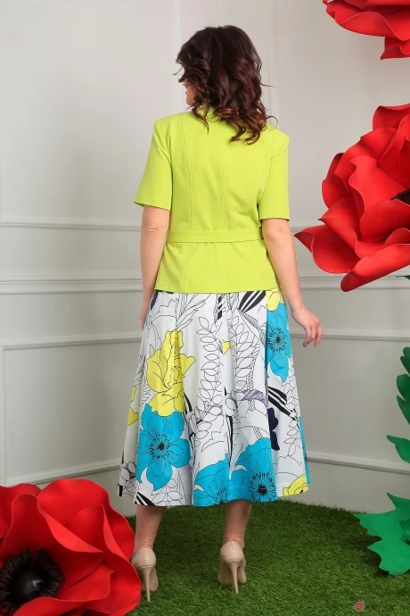 Мода-Юрс 2328 салат + юбка в цветы