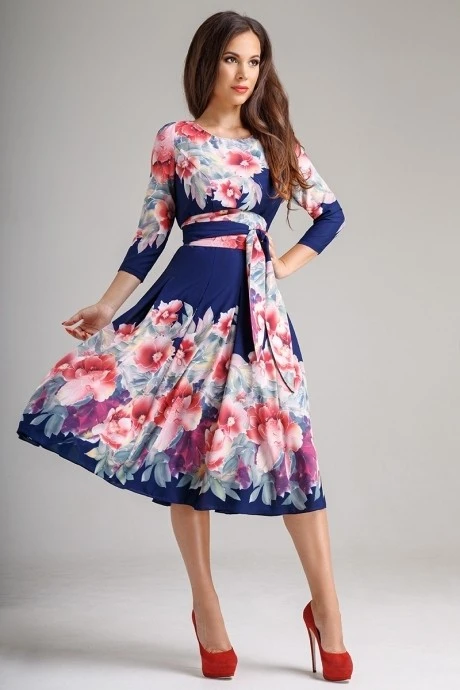 Платье *Распродажа Teffi Style 1217 пионы #1