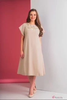 Платье Elletto 1559 бежевый