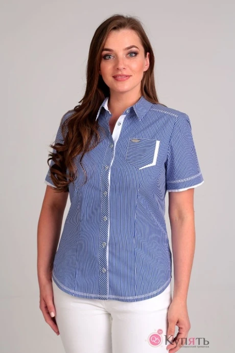 Блузка, туника, рубашка Таир-Гранд 62267-2 синяя полоска #1