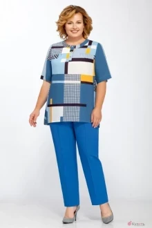 Брючный костюм Bagira 404 с синими брюками