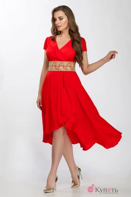 Платье DilanaVIP 1196 красный #1