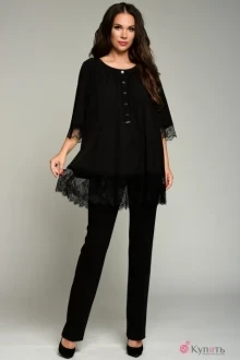 Блузка, туника, рубашка Teffi Style 1353 черный