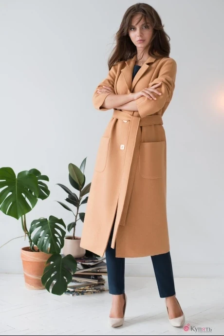 Пальто ЮРС 18-872-1 бежевый #1