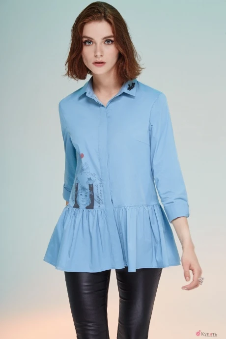 Блузка, туника, рубашка MAX 539 голубой #1