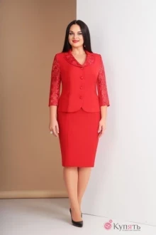 Юбочный костюм Ksenia Style 1562 красный