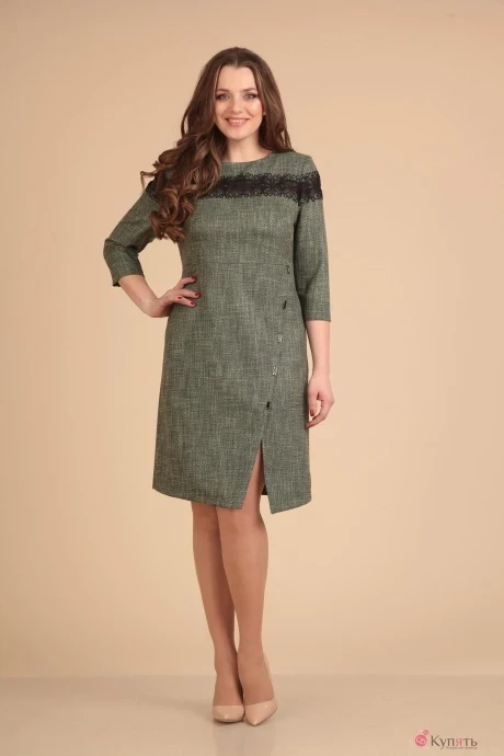 Платье VIOLA STYLE 0765 зелёный #1