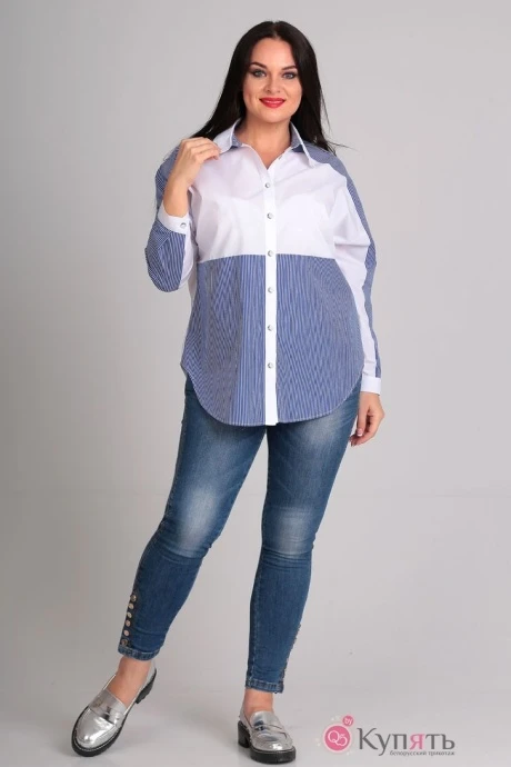 Блузка, туника, рубашка Таир-Гранд 62273 синяя полоска #1