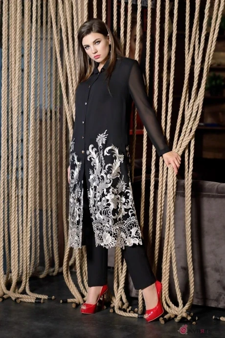 Брючный костюм Мублиз 281 черный #1