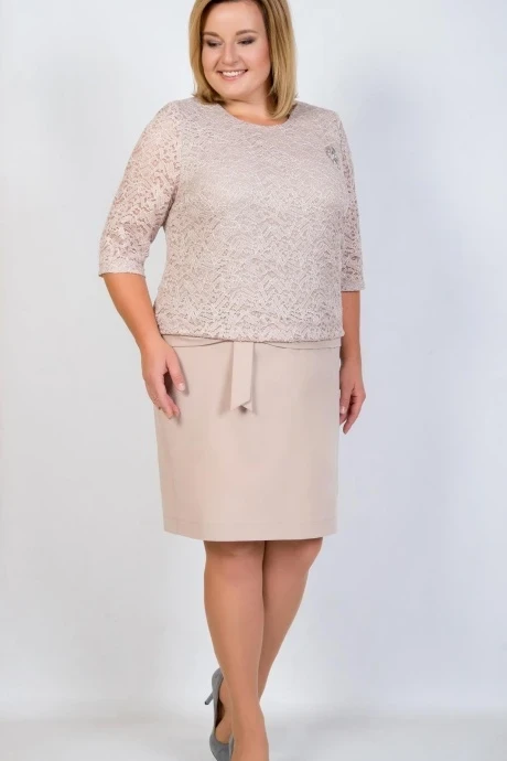 Платье TricoTex Style 5316 пудра #1